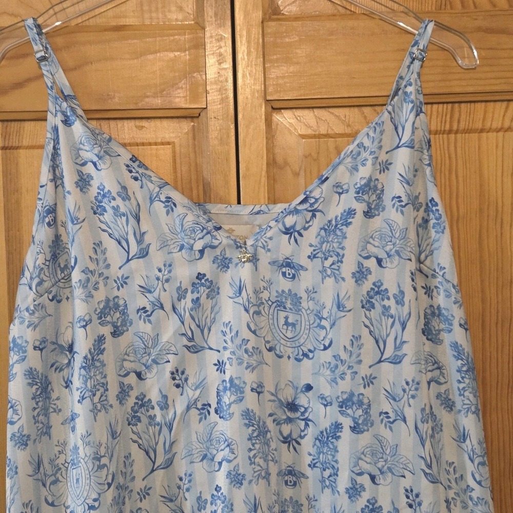 Bridgerton Shondaland Nighty Chemise Slip  Nightgown Women's XL Blue Babydoll